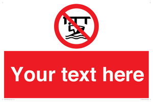 Custom Do not use watercraft in the vicinity of piers